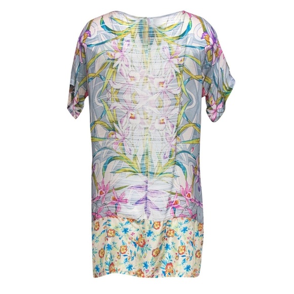 Johnny Was - Multicolored Floral Print Dress Tunic (2) - Picture 3 of 5